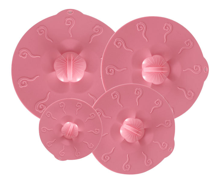 4pcs Silicone Suction Lid Sealed Cover Microwave Fruit Bowl Lid Wrap Kitchen Gadgets