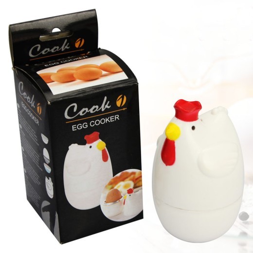 PP Chicken Shaped Egg Boiler Steamer Microwave Egg Boiler Egg Steamer Eggs Cooker Kitchen Cute Style Cooking Gadgets