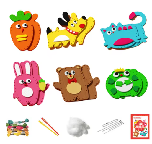 Children DIYs Sewing Toy Kits Kids Craft And Sew Set Educational Sewing Set Random Style DIYs Sewing Felt Animals Toys For Kids