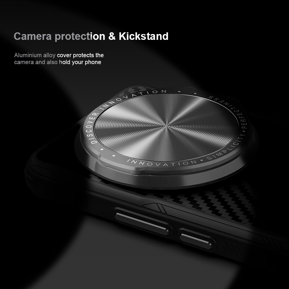 NILLKIN Carbon Fiber CamShield Back Cover for Xiaomi Mi 14 Ultra 5G 360 Full Camera Protection Case