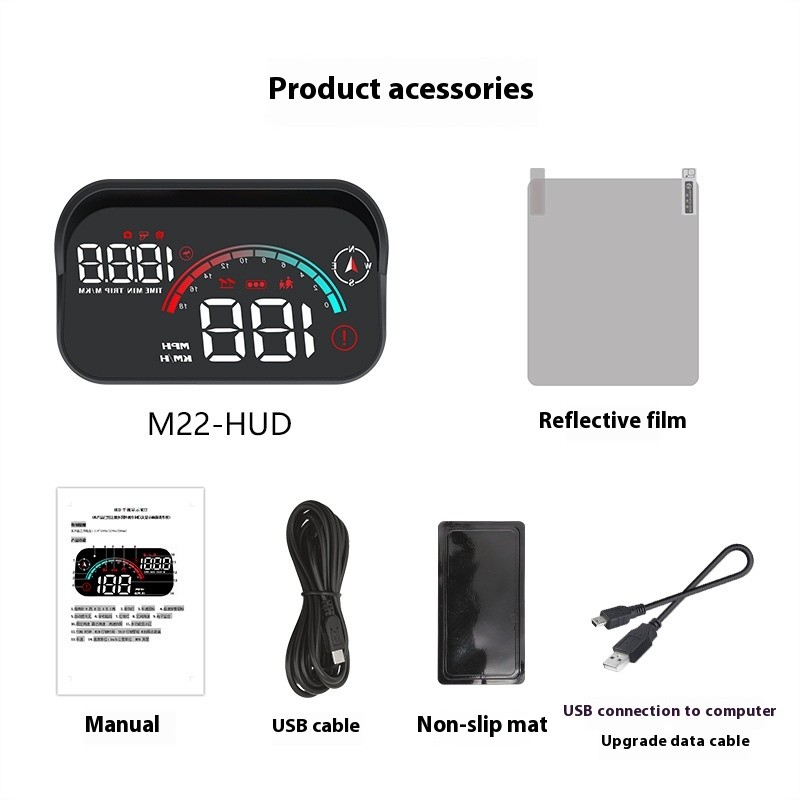 HUD Head-up Display Car OBD Universal Velometer