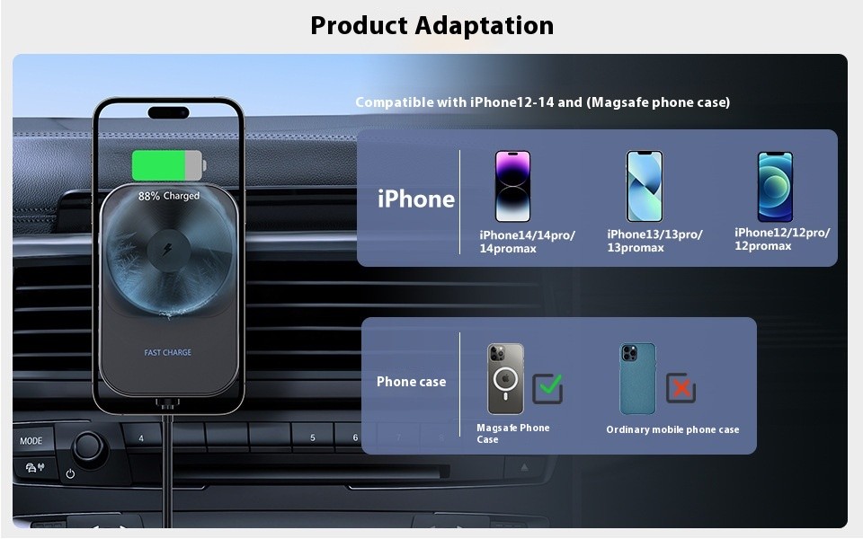 S16 New Semiconductor Refrigeration Magnetic Car Wireless Charger