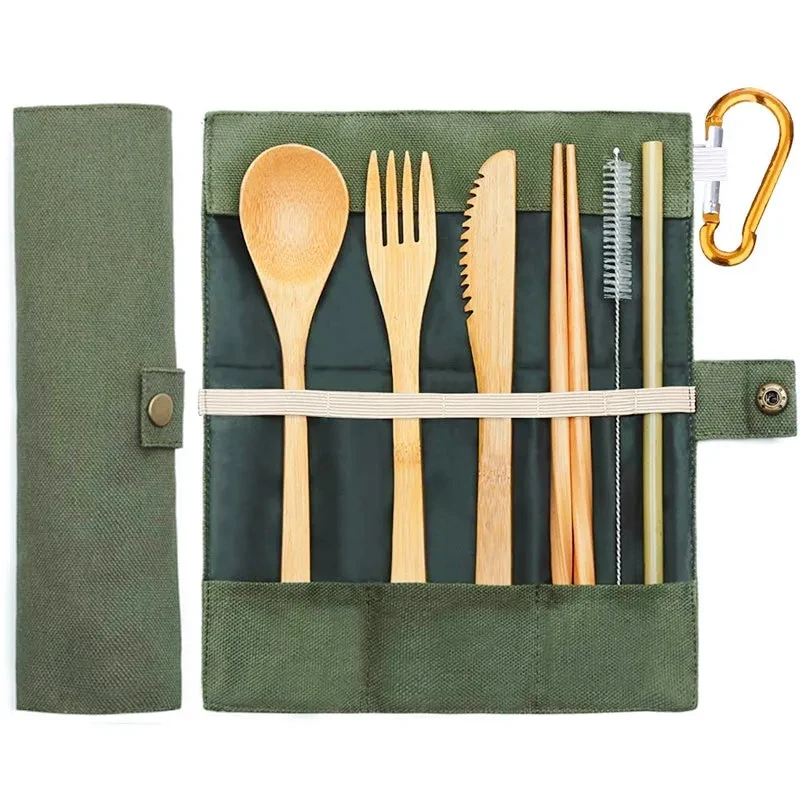 Portable tableware 7-piece cutlery set outdoor travel