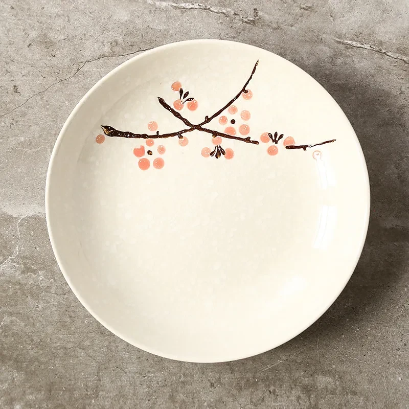 Domeiran Japanese Hand-Painted Sakura Noodle Bowl Ceramic Bowl Noodle Bowl