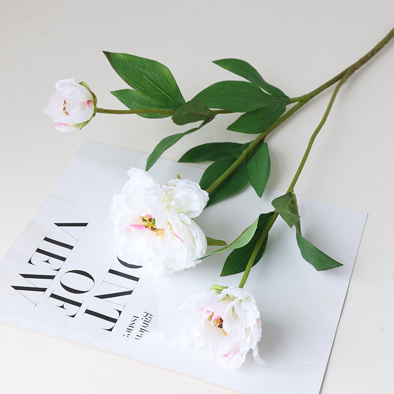 High-Quality Silk Peony Simulation Flowers - Artificial Bouquets for Indoor Living Room and Table Decoration