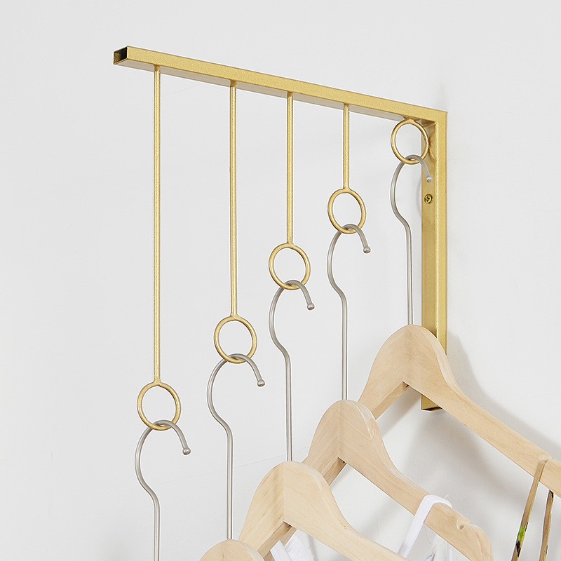Gold Clothing Display Hangers Rack