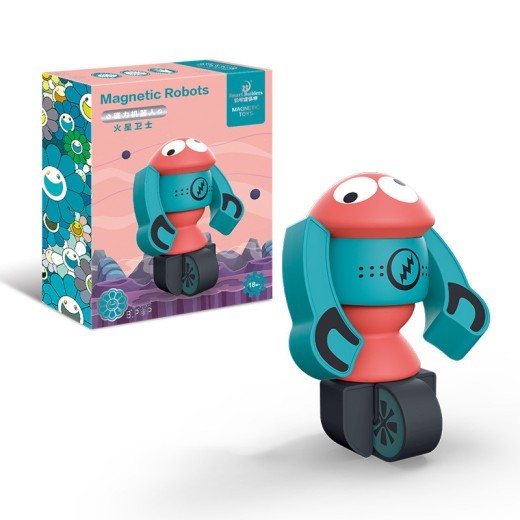 Smart Architect Children'S Puzzle Building Robot Magnetic Building Blocks