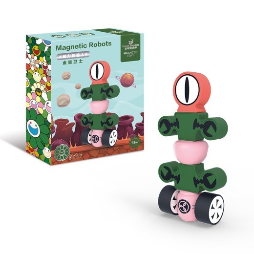 Smart Architect Children'S Puzzle Building Robot Magnetic Building Blocks