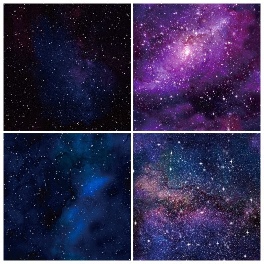 Earth Starry Sky DIY Journal Material Calico Paper