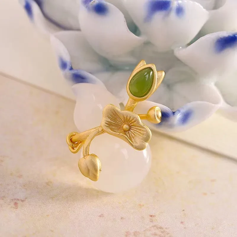 Safety Buckle Pendant Lotus Leaf Gourd Pendant