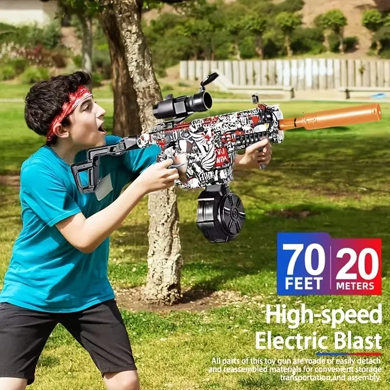 An electric gel blaster with an imitation gun