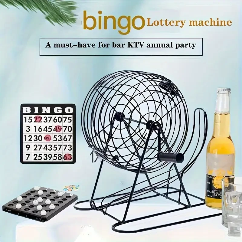 Classic Bingo Game Set with Lucky Ball Machine
