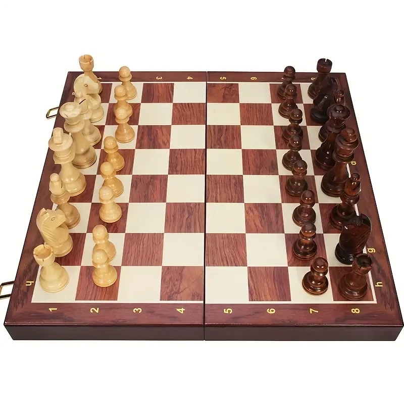 Exquisite Solid Wood Advanced Chess Set