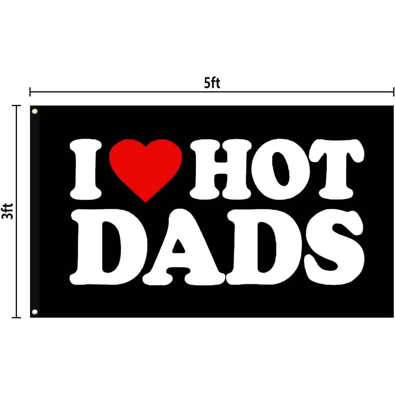 Love Dad I Love Mom Flag