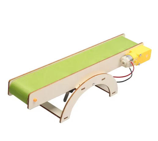 Conveyor Belt DIY Fittings Building Kits Creative Crafts Hobbies Education Toy Stem Toys Wood Science Toy for Kids School