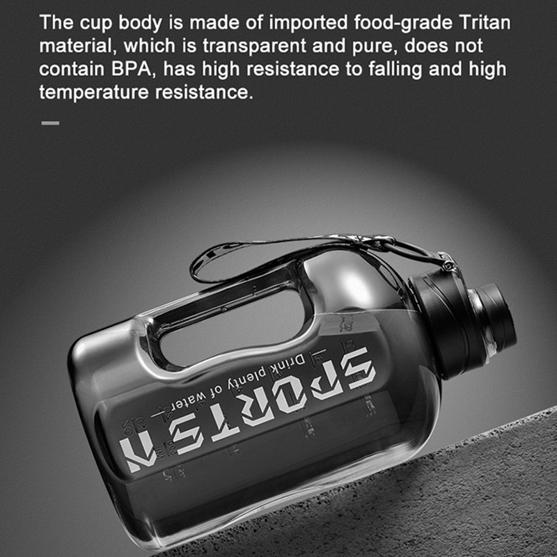 2.7/1.7L Insulated Water Bottle with Straw  Leakproof Fitness Bottle for Gym, Travel, Hiking, and Camping