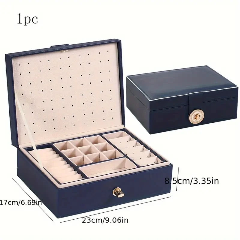 Large Capacity Jewelry Box with Lock