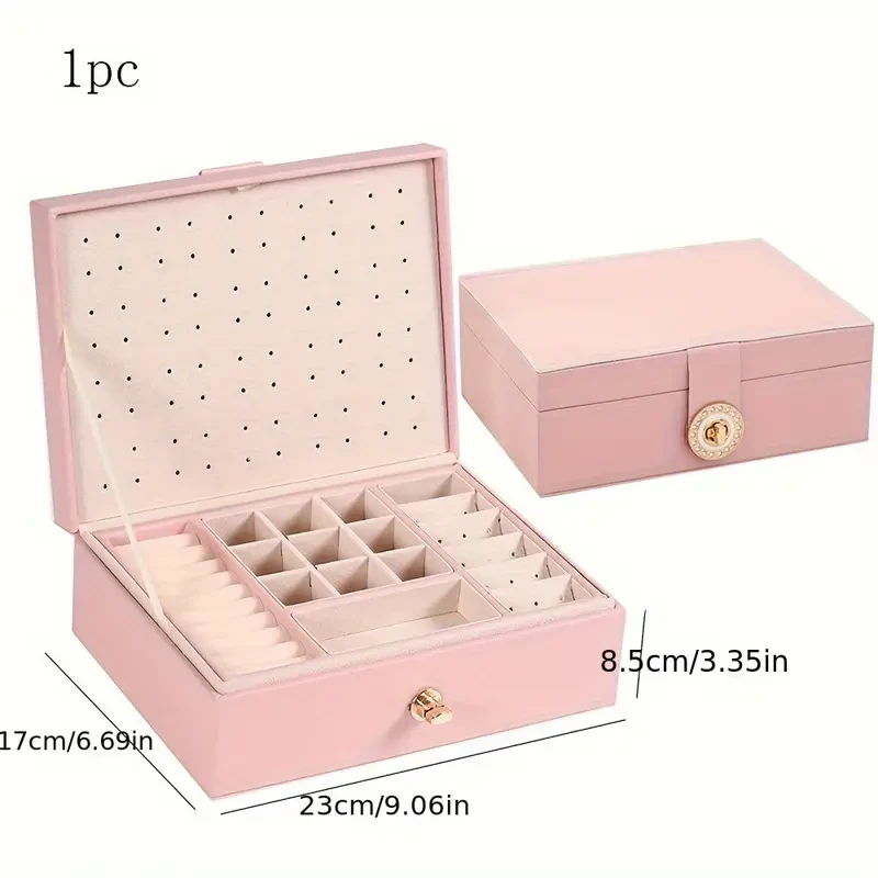 Large Capacity Jewelry Box with Lock