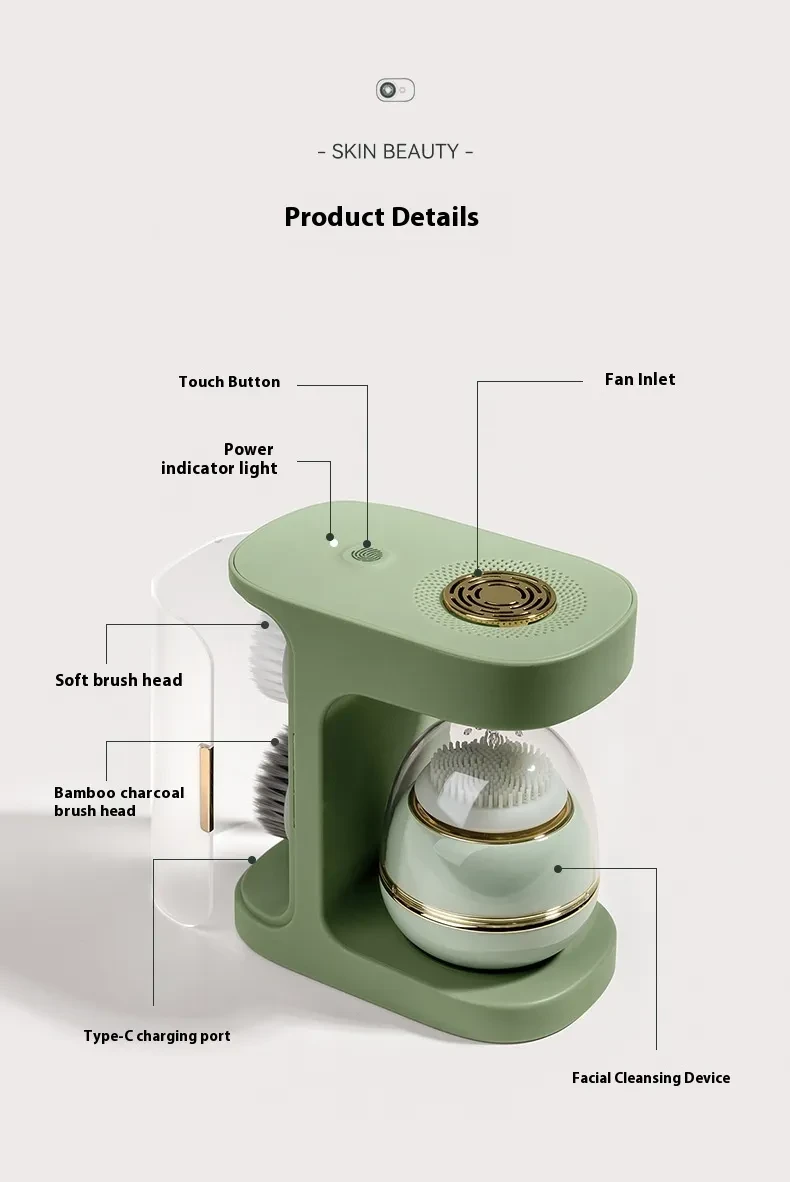 Electric Cleaner Facial Face Washing Silicone Beauty Instrument