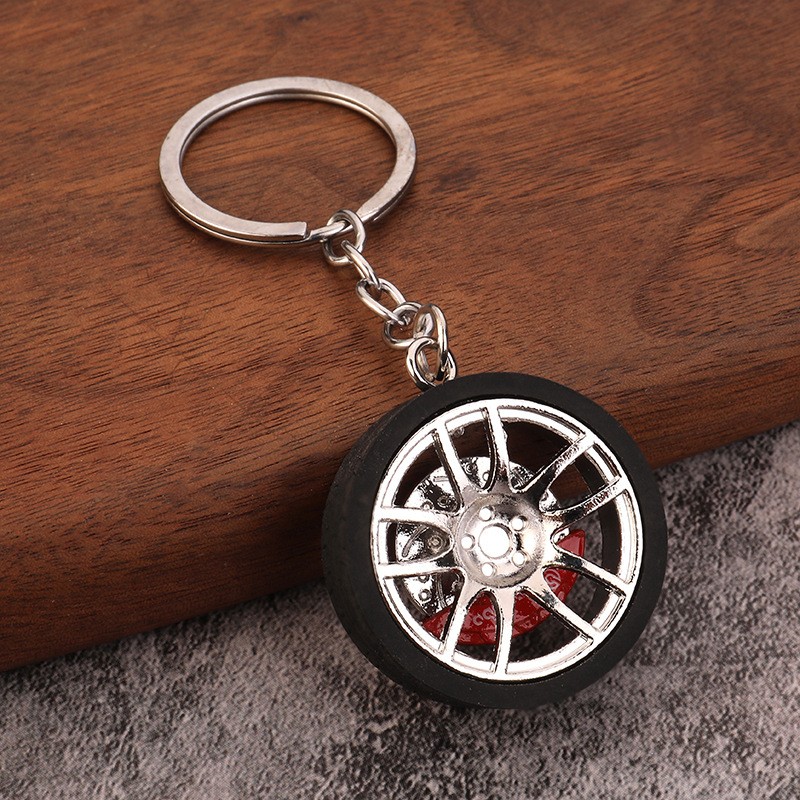 Car Modification Caliper Brake Disc Wheel Hub Car Keychain