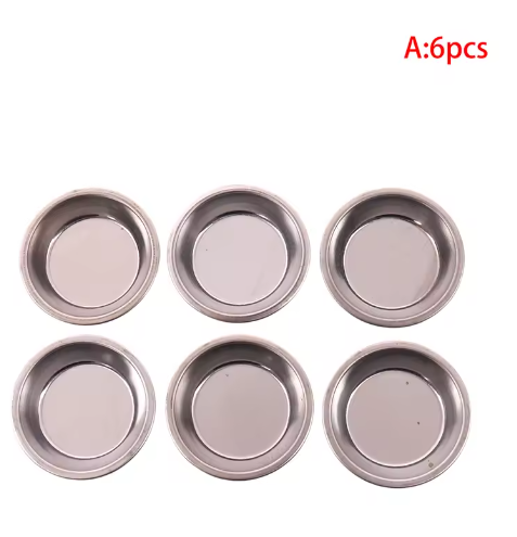 6pcs/set Metal Color Paint Tray Mixing Color Tinting Dish for Gundam Model Tools