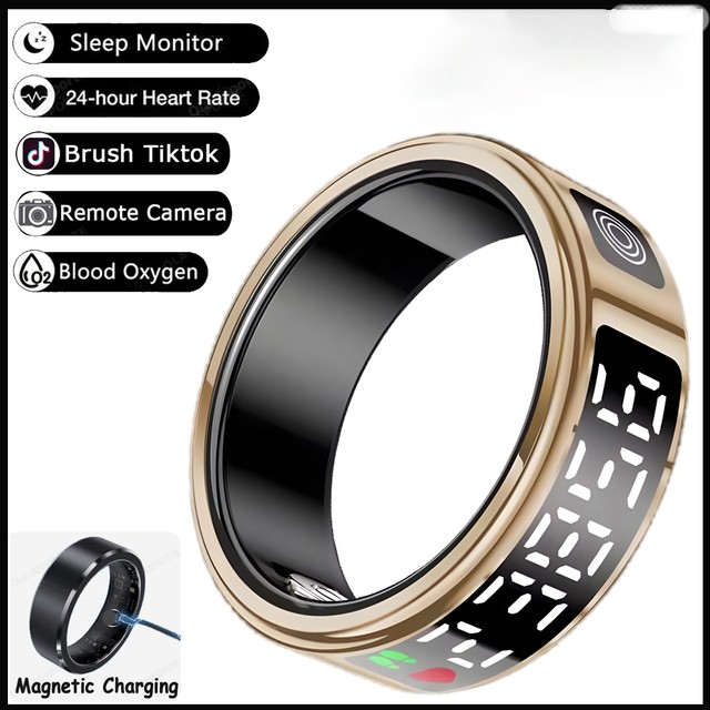 Smart Ring for Men and Women with LED Display