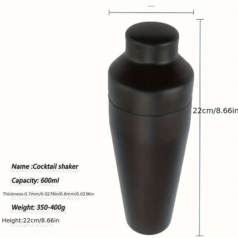 Stainless Steel Cocktail Shaker Mixer Drink Bartender