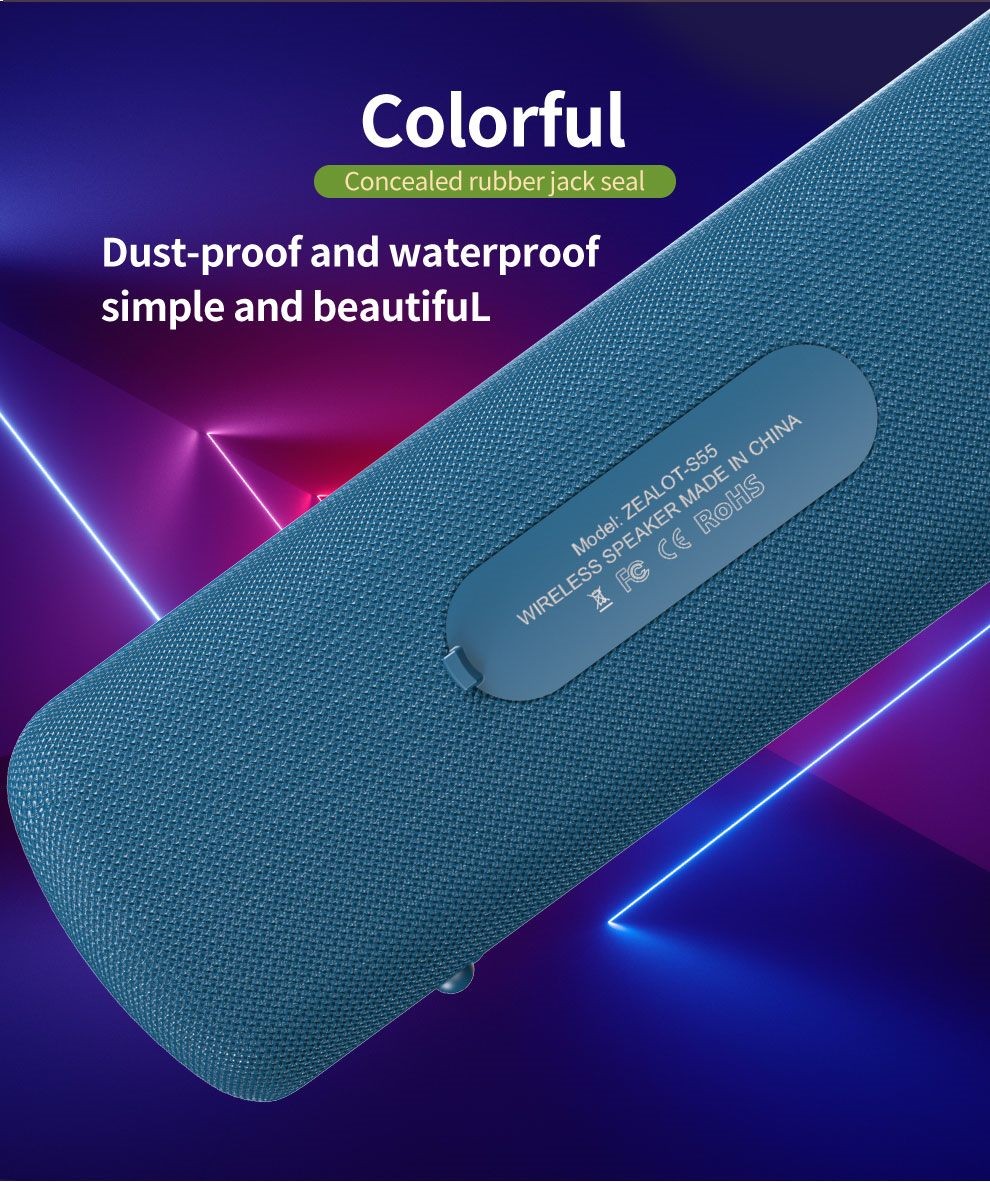 Bluetooth speaker, Zealot S55, HiFi Sound,8 hours Playtime, High Quality Speaker