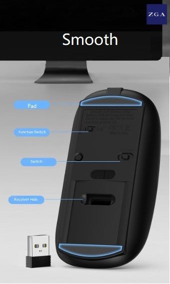 Mouse, Black. Wireless.