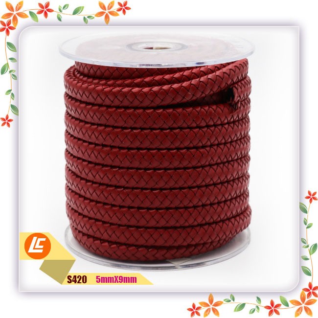 Braided Rope Colored Flat Braided Cowhide Rope Ornament