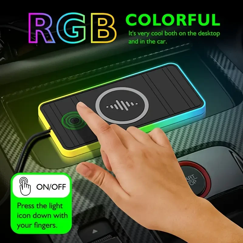 RGB Colorful Car Wireless Charger