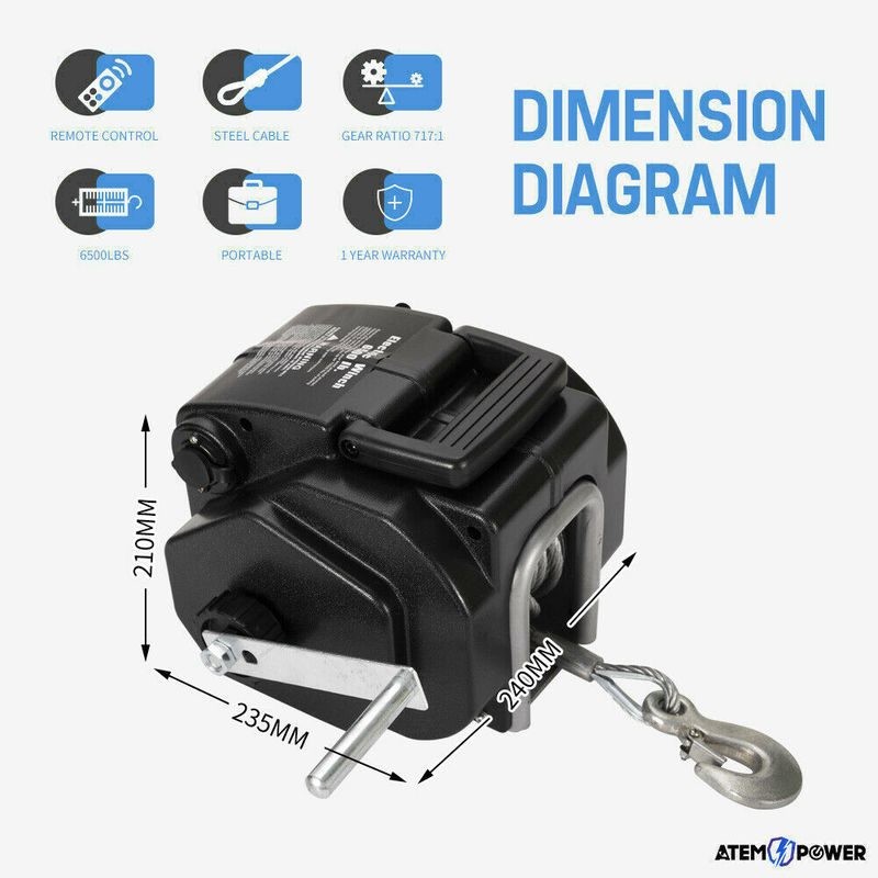 Electric Winch 6500 LBS