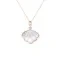 S999 Sterling Silver Shell Necklace For Women Ins Simple Clavicle Chain Rose Gold