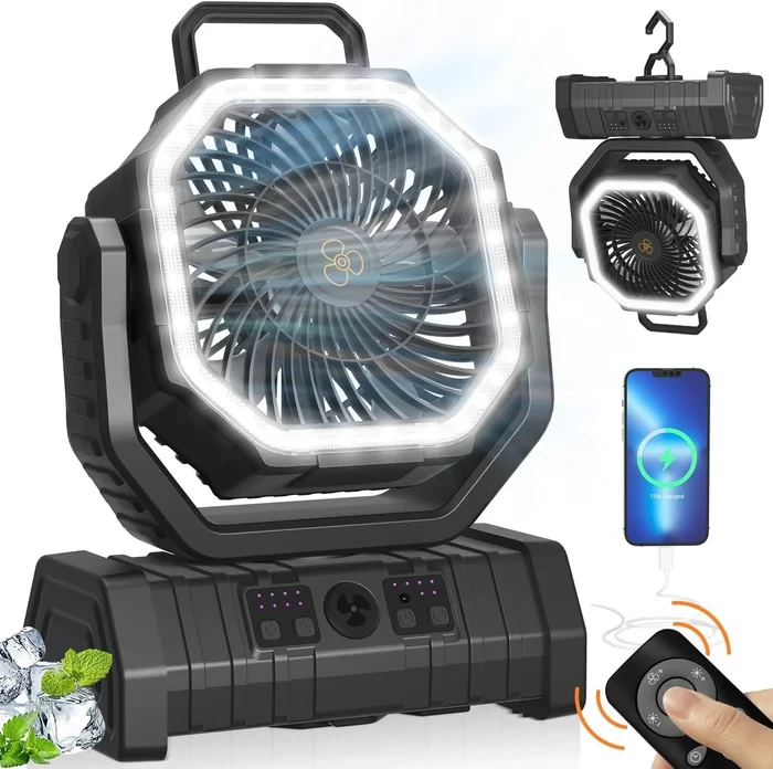 Portable Camping Fan Rechargeable