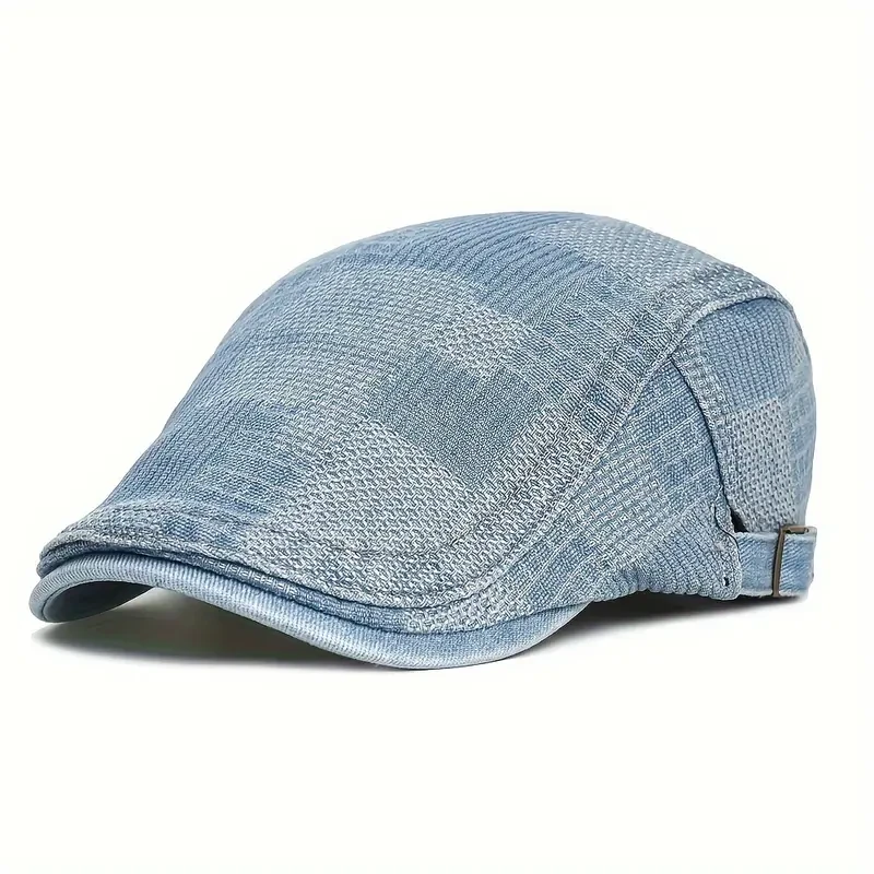 Cotton Denim Beret Cap