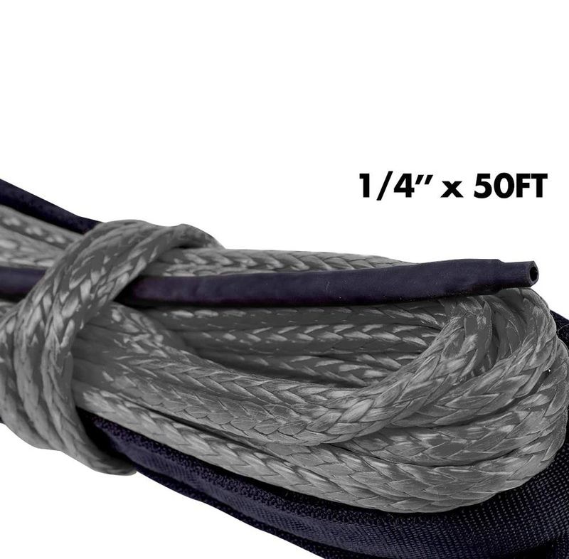 1/4" 50ft Winch Rope Winch Line Cable