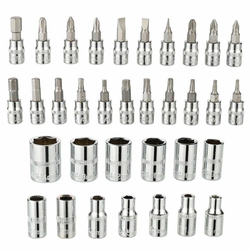 46pcs Ratchet Metric Socket Wrench Set