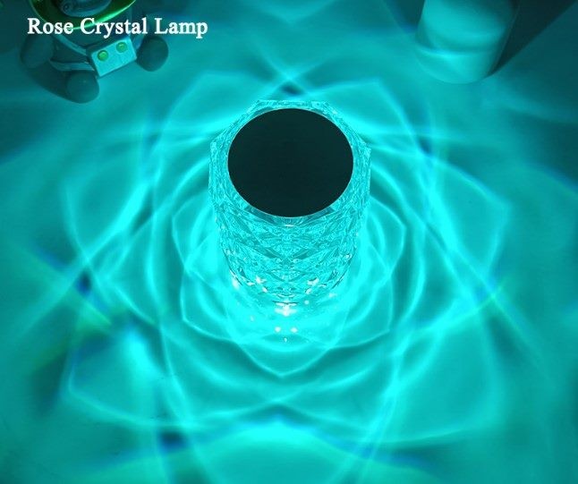 Rose Crystal Lamp with Touch and Remote Control, Big Size