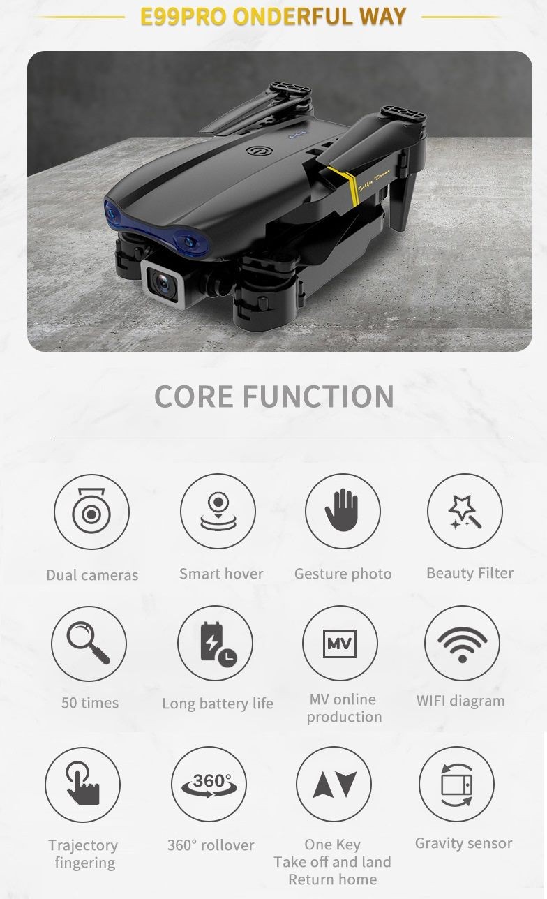 Drone, Global Drone, E99 Pro, 4K Dual Camera, High Quality