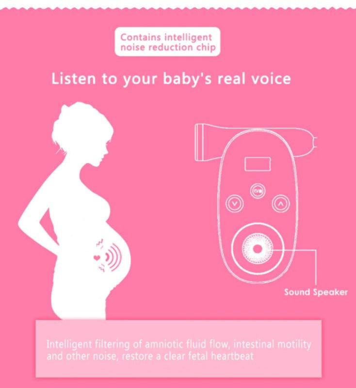 Fetal Doppler Ultrasound Baby Heartbeat Monitor