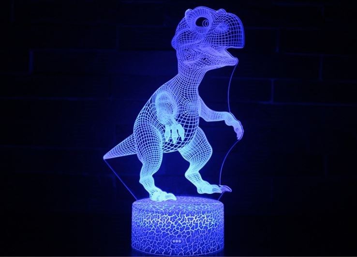 Dinosaur 3D LED Night Light, Power By USB, 7 Changeable colors
