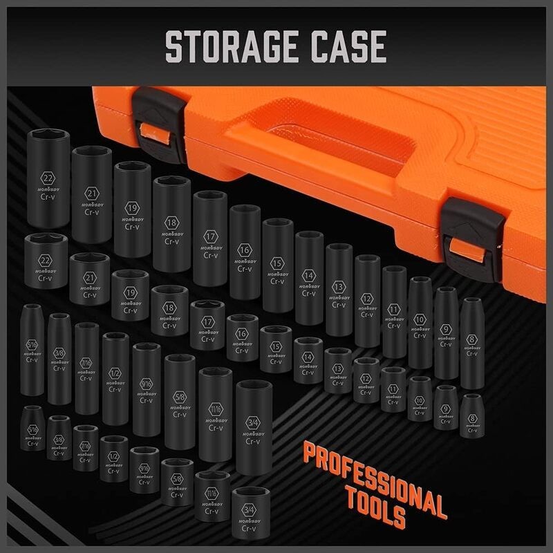 Impact Socket 3/8" Drive Impact Socket SAE & Metric HORUSDY