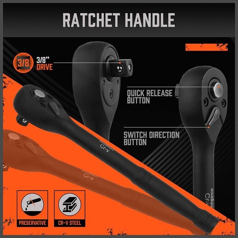 Impact Socket 3/8" Drive Impact Socket SAE & Metric HORUSDY