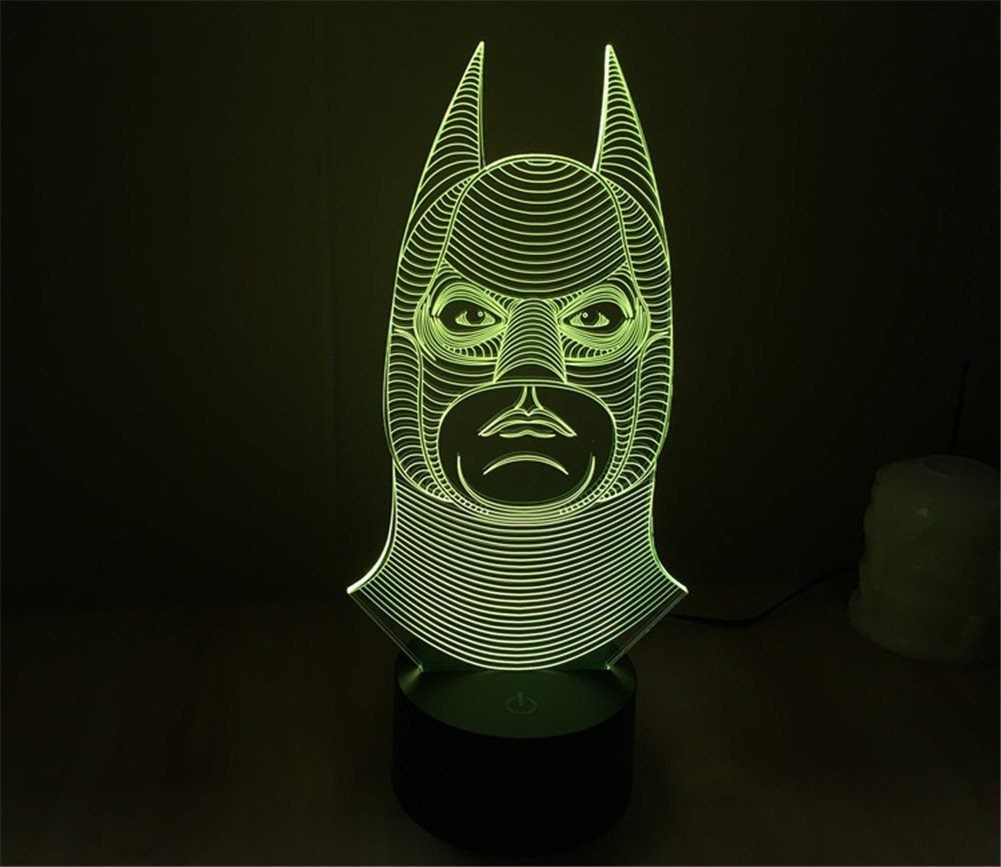 Batman 3D Night Lamp LED Light, Power By USB, 7 Changeable color