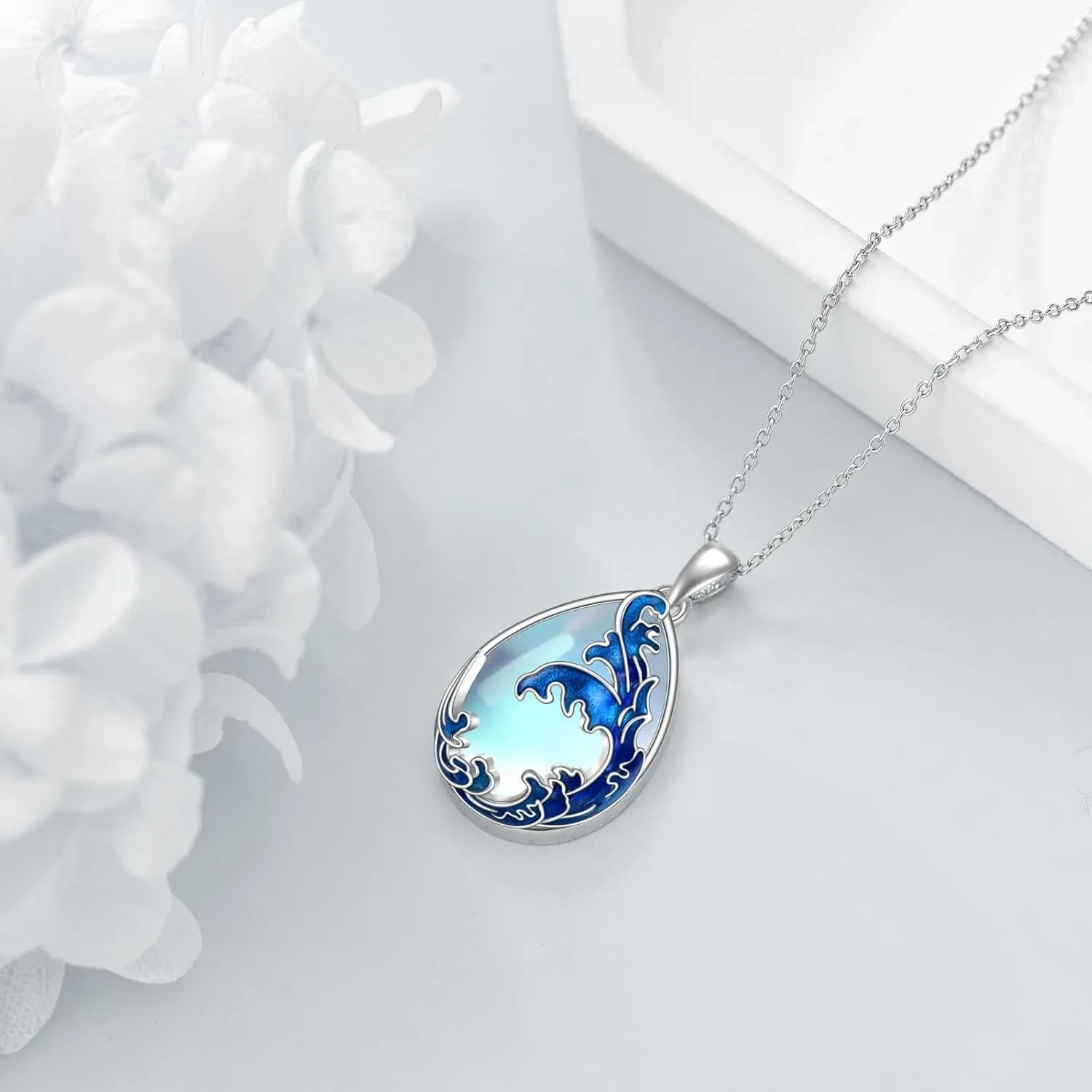 Moonstone Blue HAILANG Pendant Women's Necklace