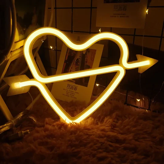Cupid's Heart LED Neon