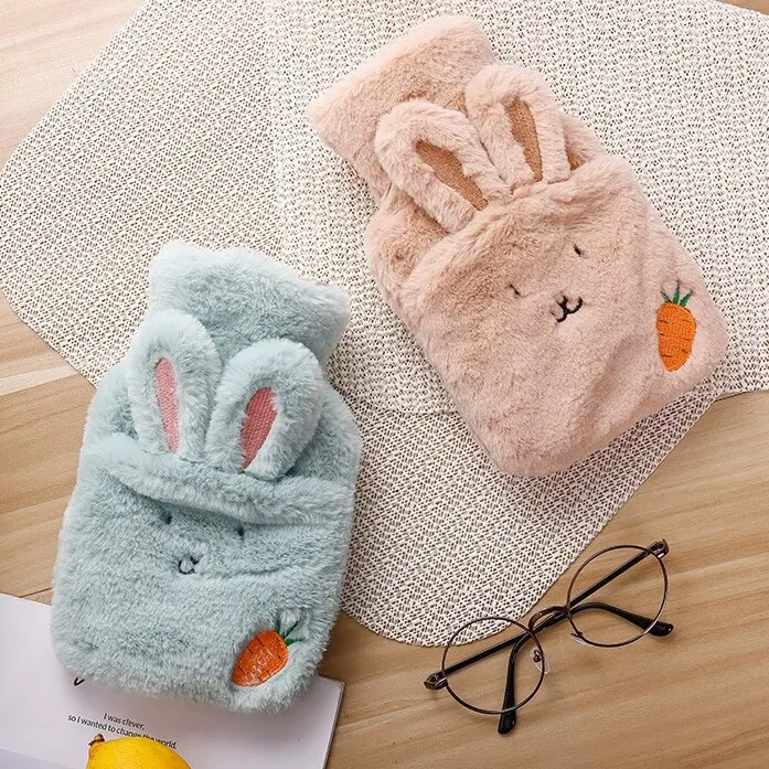 Rubber water filled hot water bag plush cloth cover