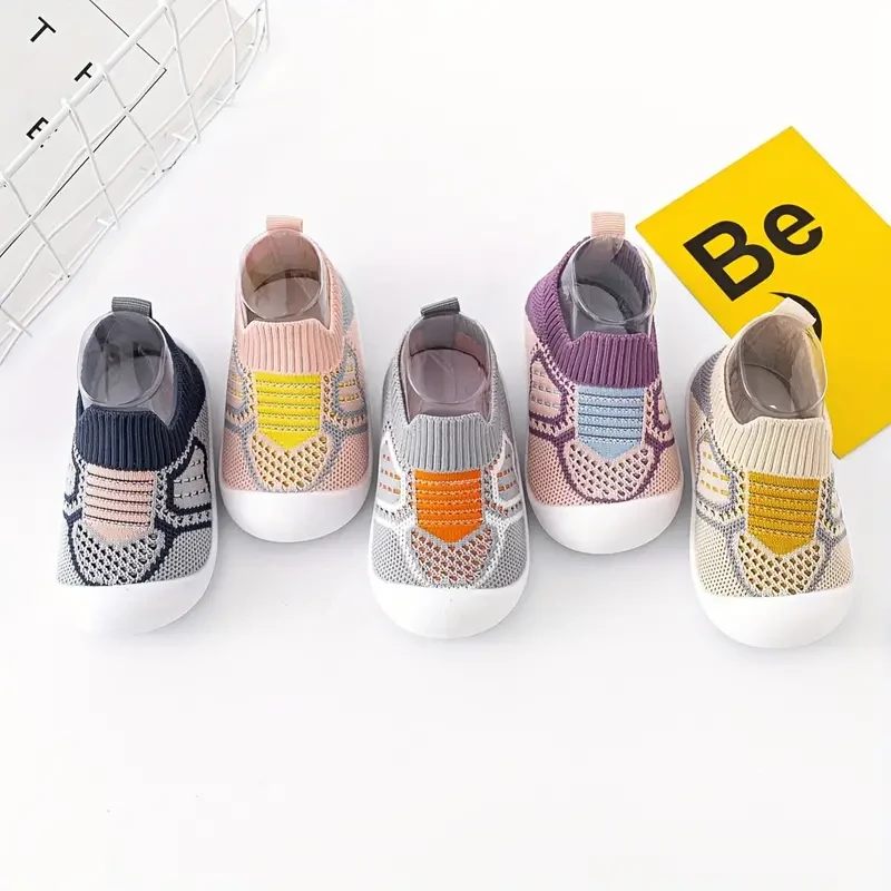 Ultra-Soft Baby Boys Slip-On Sock Shoes - Trendy & Breathable, Non-Slip for Indoor/Outdoor Play - Perfect for Spring & Autumn Crawling and Walking