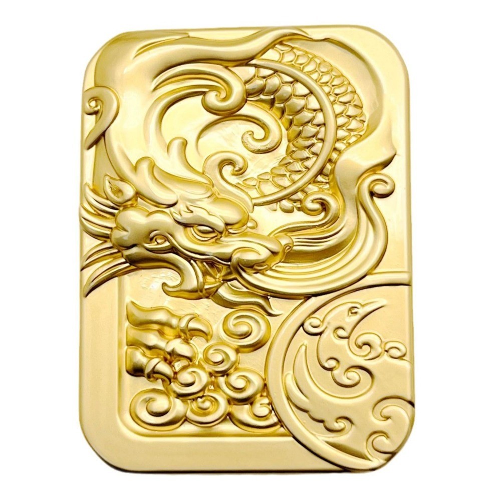New EDC Metal Snap Coin Push Card Fidget Spinner - Year of the Dragon Zodiac Ornament