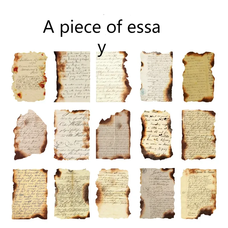 Sugar Poem Retro Anomalous Burnt Material Paper Burnt Fragments Series